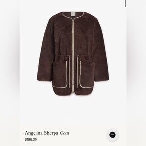 🧸Varley Angelina Sherpa Coat French Roast Size S NWT Sold Out Size